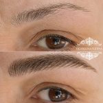 Татуаж бровей — Перекрытие — Без техники — Ангелина