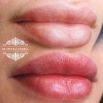 Татуаж губ — Без техники — Роза